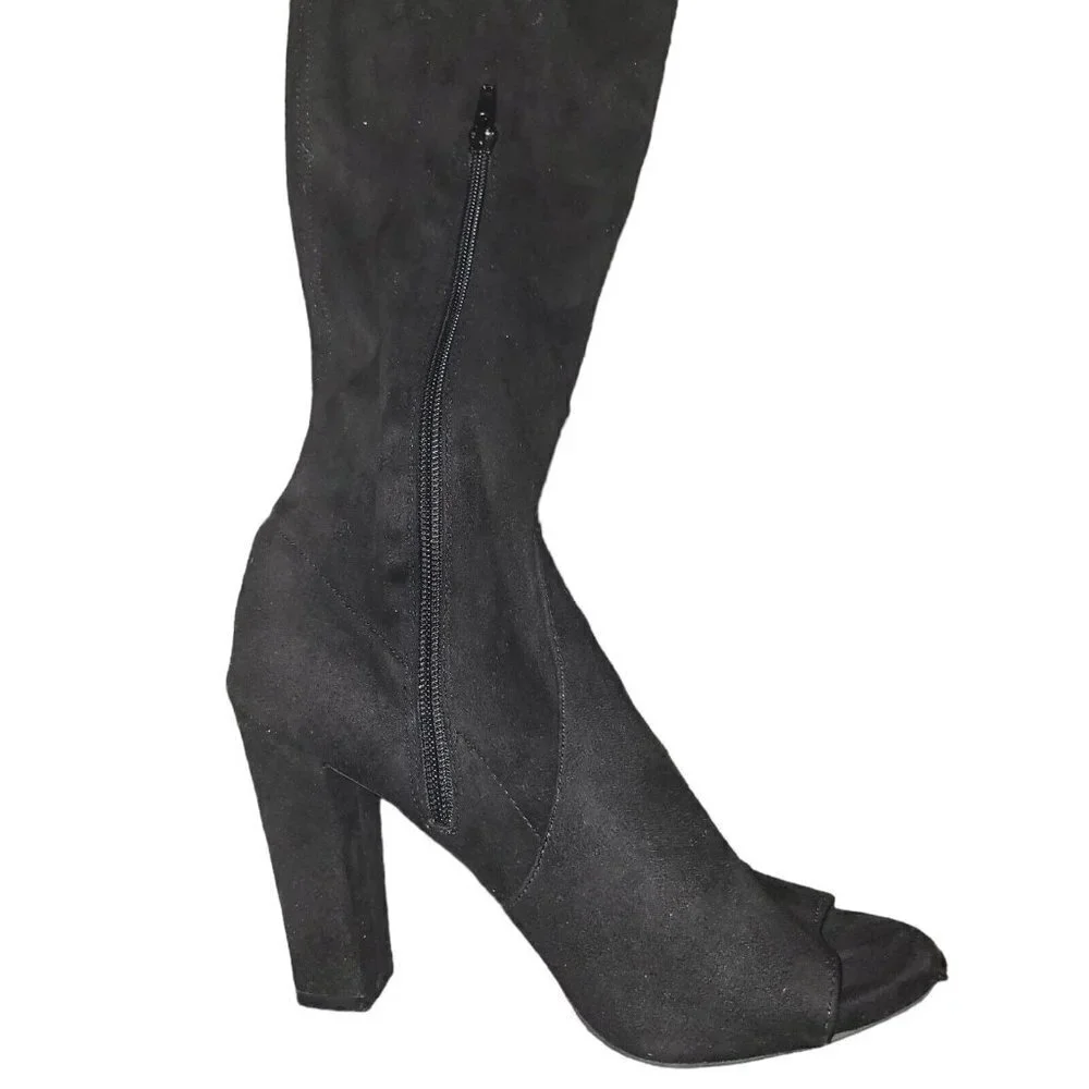 CARLOS Over The Knees Suede Boots Women's. Size 7.5. Excellent Condition Pre-own